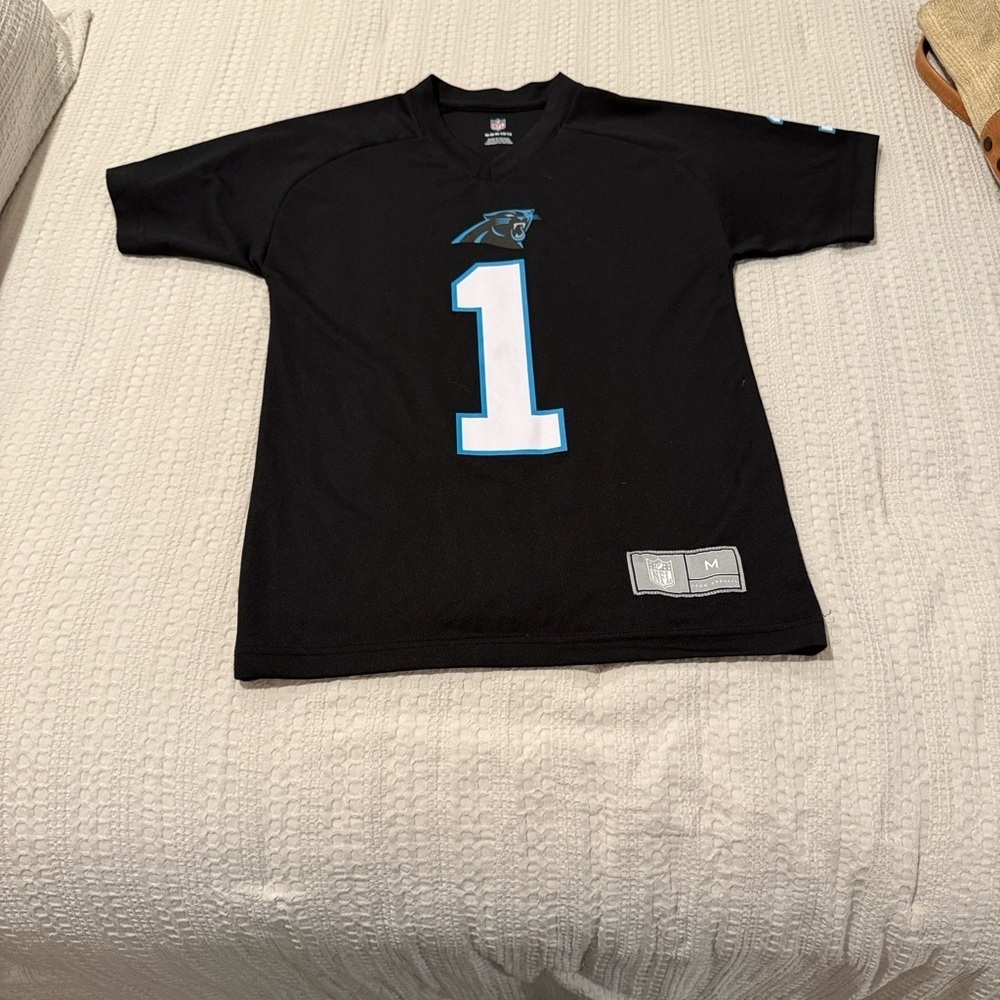 NFL Carolina Panthers Cam Newton Youth Medium Jersey - Black/Blue